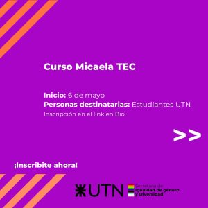Flyer curso Micaela TEC