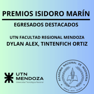 PREMIO ISIDORO MARÍN PARA EGRESADO NUESTRO – LO RECIBIRÁ EL 5/12 EN CABA