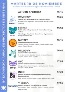 19° EXPOSICIÓN ANUAL DE PROYECTOS DE LA CARRERA INGENIERÍA EN SISTEMAS