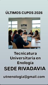 ¡ATENCIÓN ZONA ESTE! INSCRIPCIONES PARA ENOLOGÍA EN SEDE RIVADAVIA