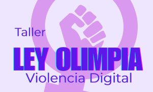 flyer evento Taller Ley Olimpia Violencia Digital. Lugar salón anexo en la UTN FRM