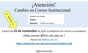 nueva fecha actualizaciones correo institucional